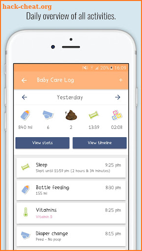 Baby Care Log & Tracker screenshot