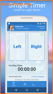 Baby Feed Timer, Breastfeeding screenshot