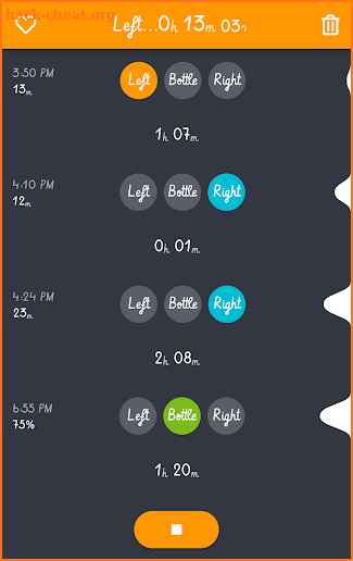 Baby Feeding - Simple feed tracker and timer screenshot