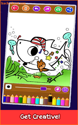 Baby Shark coloring game book screenshot