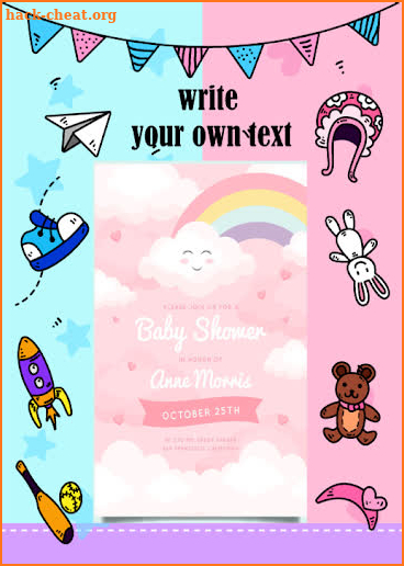 Baby shower invitations maker screenshot