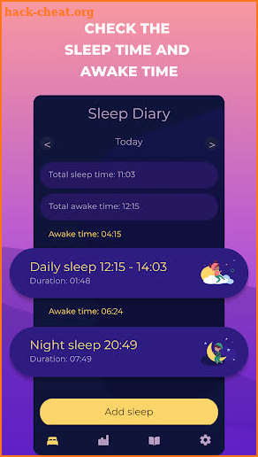 Baby sleep diary - tracker screenshot