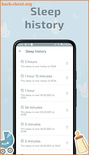 Baby sleep tracker screenshot