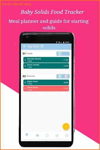Baby solids - Food Tracker screenshot