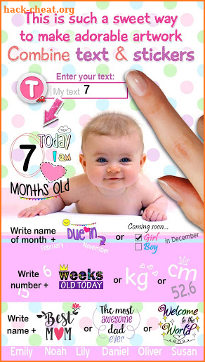 Baby Story Photo Editor 👶 Milestones for Babies screenshot