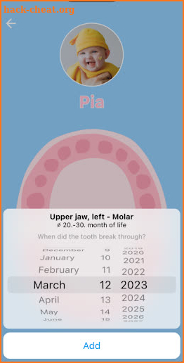 Baby Teeth Tracker screenshot