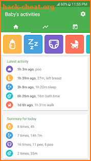 Baby tracker - feeding, sleep and diaper screenshot