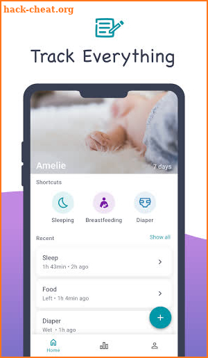 Baby Tracker - Sleep, Breastfeeding, Food, Diaper screenshot