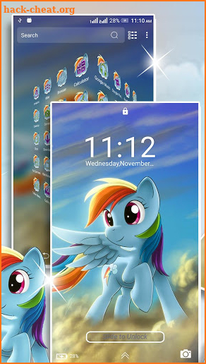 Baby Unicorn Launcher Theme screenshot