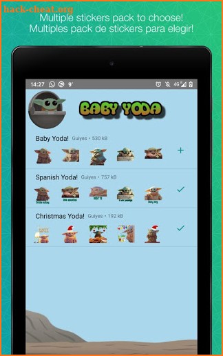 Baby Yoda Stickers screenshot