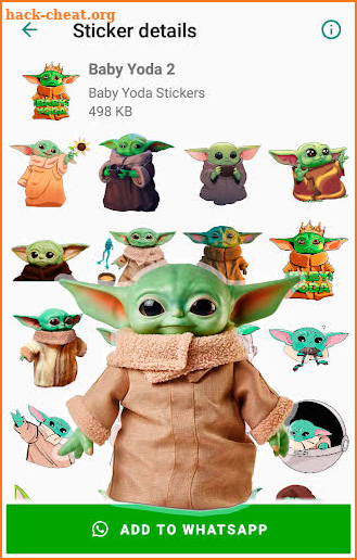 Baby Yoda Stickers for WhatsApp - WAStickerApps screenshot