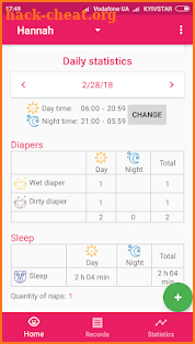 BabyAppy: formula feeding, sleep and diapers screenshot