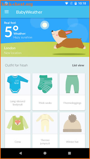 BabyWeather screenshot