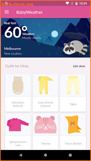 BabyWeather screenshot