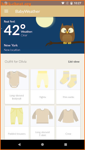 BabyWeather screenshot