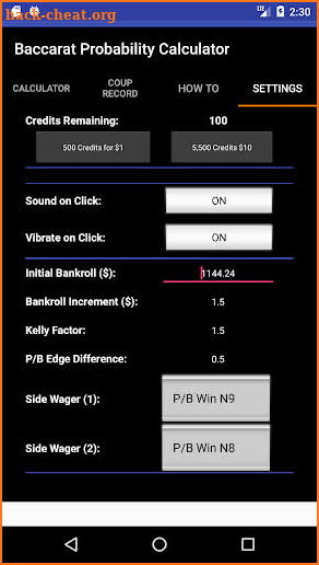 Baccarat Probability Calculator / 百家乐计算器 / 바카라 계산기 screenshot