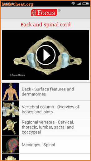 BACK AND SPINAL CORD - ATLAS screenshot