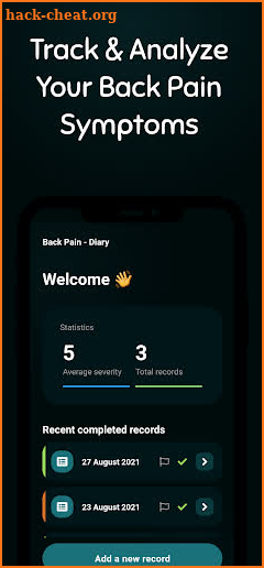 Back Pain Diary screenshot