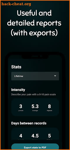 Back Pain Diary screenshot