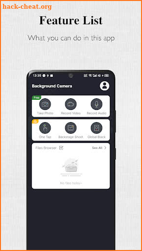 Background Camera~No preview screenshot