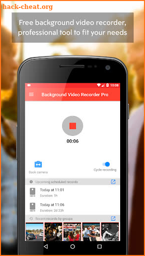 Background Video Recorder Pro screenshot