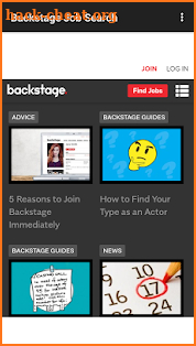 Backstage Job Search screenshot