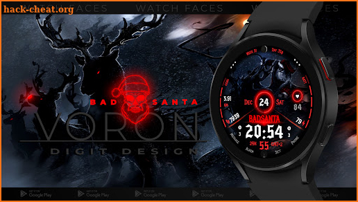 Bad Santa Christmas Watch Face screenshot