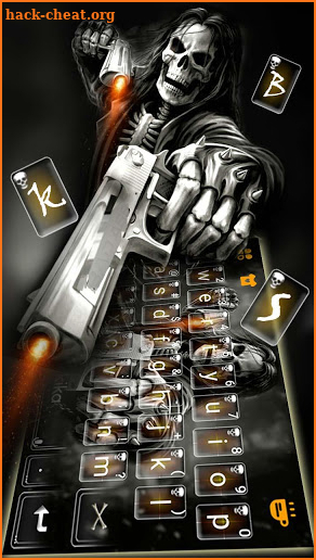 Badace Skull Guns Keyboard - cool gun theme screenshot