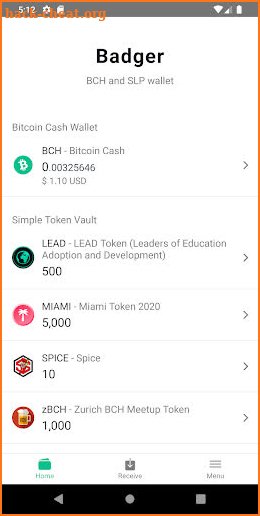 Badger Wallet screenshot