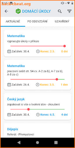 Bakaláři OnLine screenshot