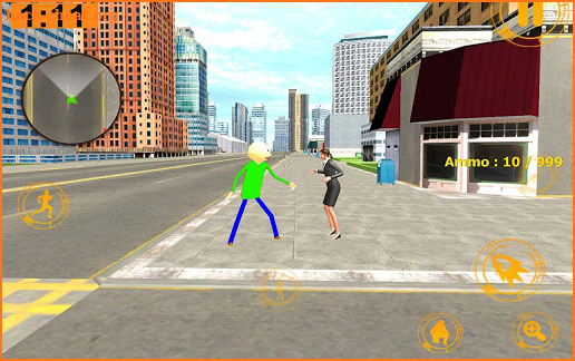 Baldi Stickman Superhero Gangster Crime City Vegas screenshot