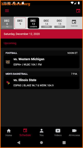 Ball State Athletics screenshot