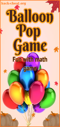 Balloon Pop Supper Maths Game screenshot