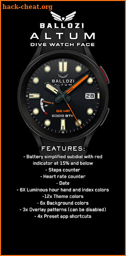 BALLOZI Altum Watch Face screenshot