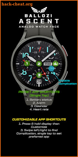 BALLOZI Ascent Watch Face screenshot