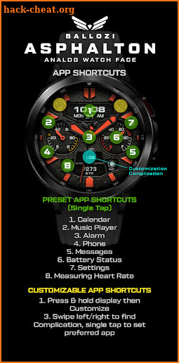 BALLOZI Asphalton Watch Face screenshot