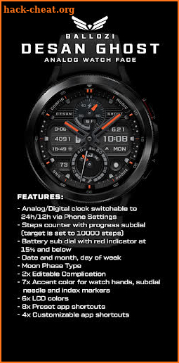 BALLOZI Desan Ghost Watch Face screenshot