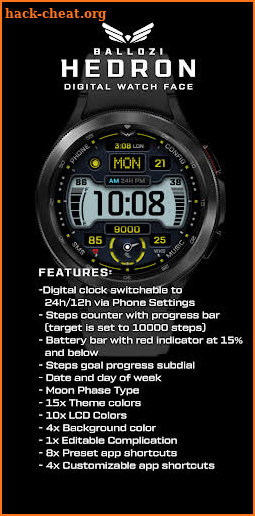 Ballozi HEDRON Watch Face screenshot