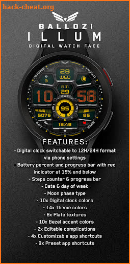 BALLOZI Illum Watch Face screenshot