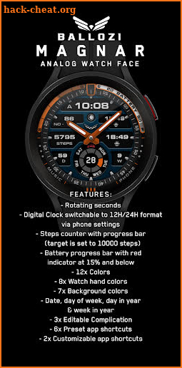 BALLOZI Magnar Watch Face screenshot