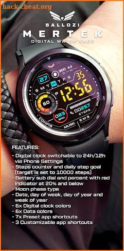 BALLOZI Mertek Watch Face screenshot