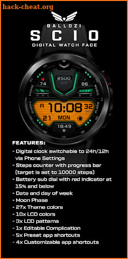 BALLOZI SCIO Watch Face screenshot