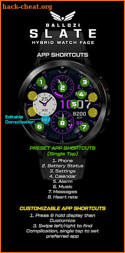 BALLOZI SLATE Watch Face screenshot