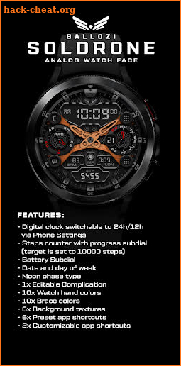 BALLOZI Soldrone Watch Face screenshot