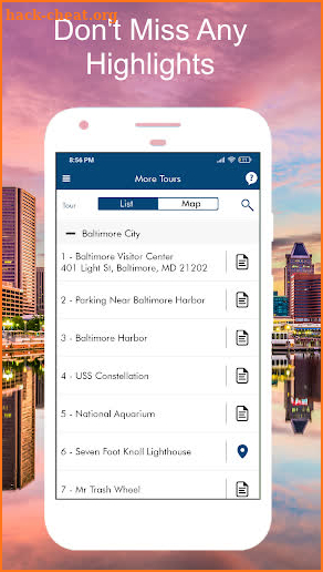 Baltimore Maryland Tour Guide screenshot