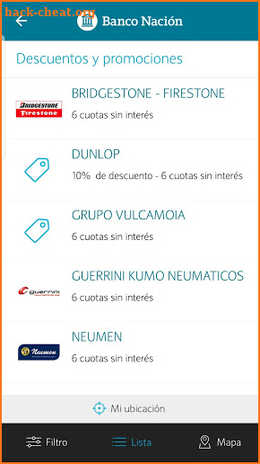 Banco Nación screenshot