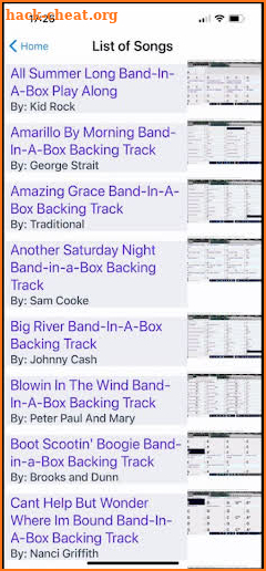 Band-in-a-Box Backing Tracks screenshot