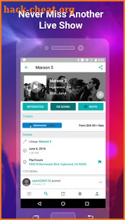 Bandsintown Concerts screenshot