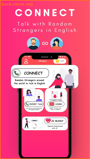 bAngrez : Practice English Speaking with Strangers screenshot