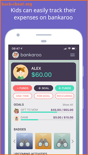 Bankaroo-virtual bank for kids screenshot